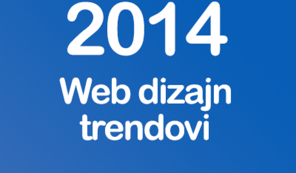 New web design trends in 2014